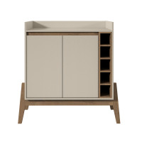 Manhattan Comfort 350904 Essence 5-Bottle Wine Buffet Stand in Off White 